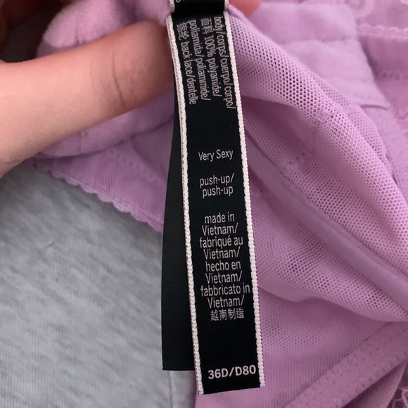 Purple Victorias Secret push-up corset style bra - Picture 3 of 3